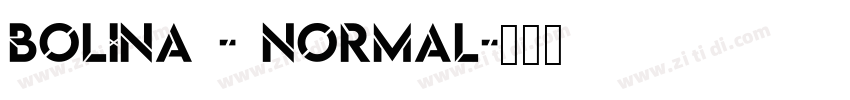 bolina - normal字体转换